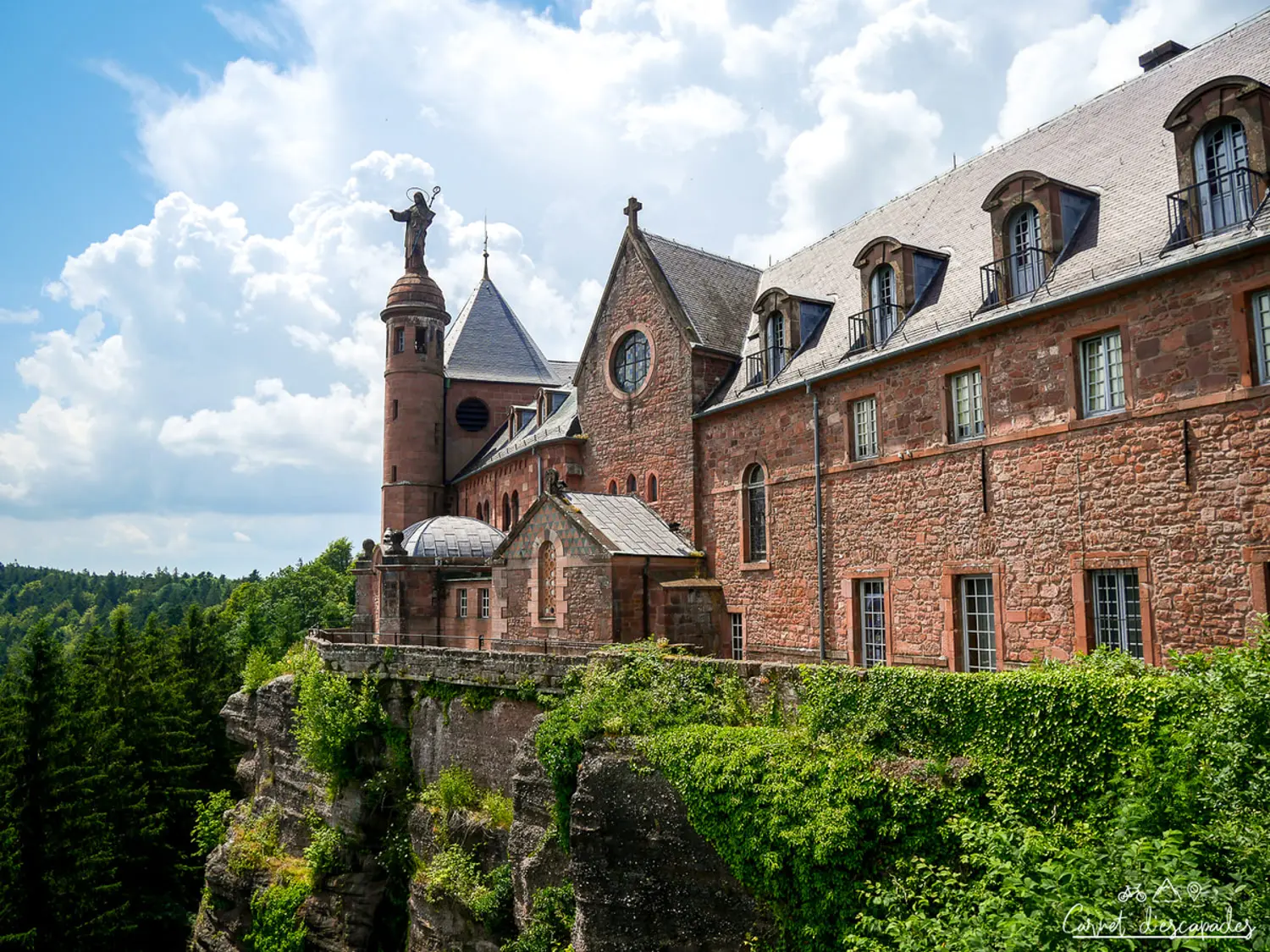 Mont Sainte-Odile monastery perched on its rock
